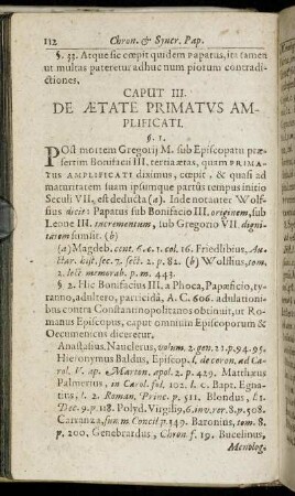 Caput III. De Aetate Primatus Amplificati