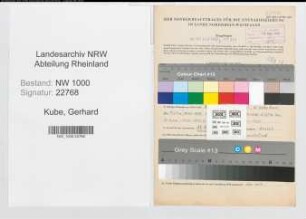 Entnazifizierung Gerhard Kube, geb. 28.03.1911 (Lehrer)