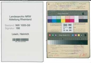 Entnazifizierung Heinrich Lewin , geb. 05.02.1898 (Richtmeister)
