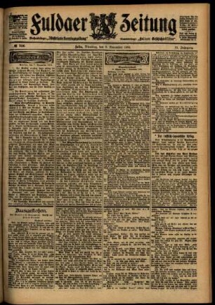 Ausgabe vom Dienstag, den 08. November 1904.