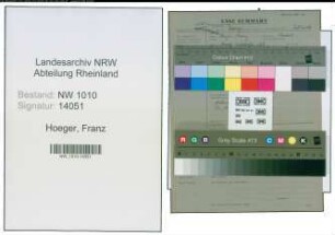 Entnazifizierung Franz Hoeger , geb. (Polizei)