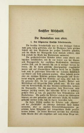 Sechster Abschnitt. Die Revolution von oben
