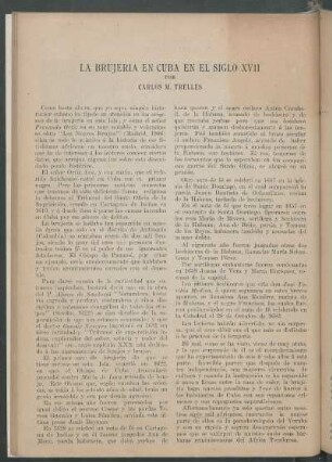 La brujería en Cuba en el siglo XVII.