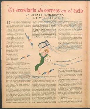 El secretario de correos en el cielo : Un cuento humorístico de Ludwig Thoma