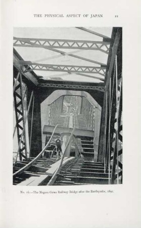 No. 16. - The Nagara Gawa railway bridge after the earthquake, 1891