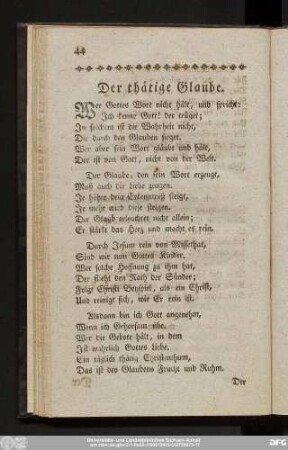 Der thätige Glaube.