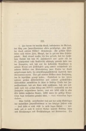 III. [Der Sieg des Impressionismus]