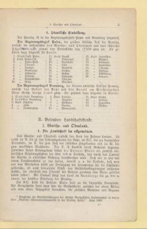 B. Besondere Landschaftskunde