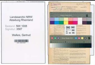 Entnazifizierung Gertrud Wefers , geb. 20.01.1900 ()