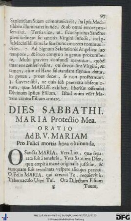 Dies Sabbathi.