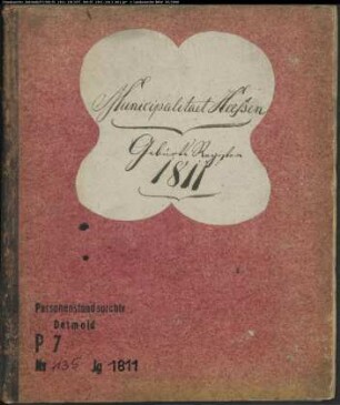 Zivilstandsregister der Munizipalität Heessen (GAHT 1811, GAHT 1812, GAHT 1813). (Gemeinde: Enniger, Kreis Beckum)