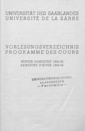 0013: WS 1954/55