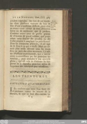 Les Teintures. Entretien Quatorziéme.