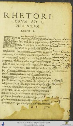 Rhetorica Ad Gaium Herennium