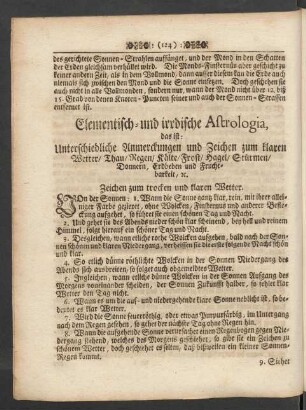 Elementisch-und irrdische Astrologia, ...