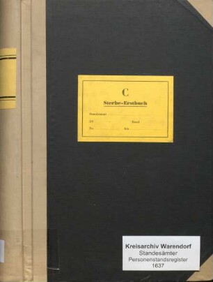 Sterberegister des Standesamtes Drensteinfurt von 1894 (Urkunden-Nr. 1-163), von 1895 (Urkunden-Nr. 1-123), von 1896 (Urkunden-Nr. 1-127), von 1897 (Urkunden-Nr. 1-151), von 1898 (Urkunden-Nr. 1-125) und von 1899 (Urkunden-Nr. 1-151)