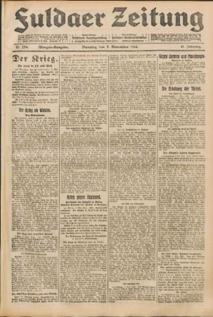 Ausgabe vom Dienstag, den 03. November 1914.