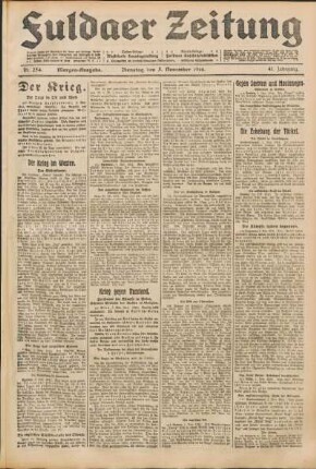 Ausgabe vom Dienstag, den 03. November 1914.