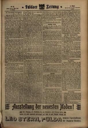 Zweite Ausgabe vom Freitag, den 11. März 1910.