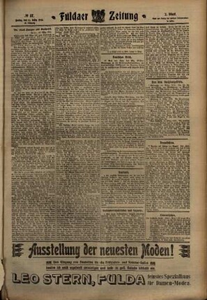 Zweite Ausgabe vom Freitag, den 11. März 1910.