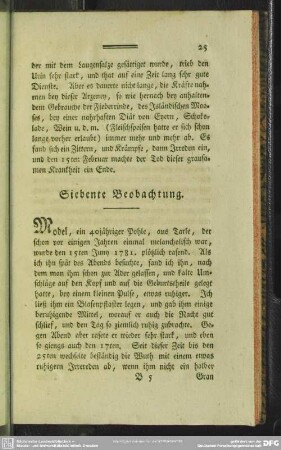 Siebente Beobachtung