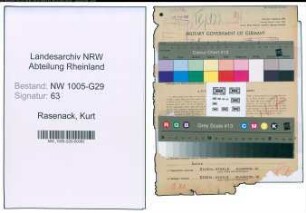 Entnazifizierung Kurt Rasenack , geb. 05.11.1900 (Bahnrat)