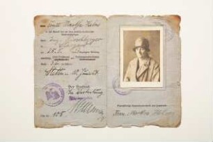 Führerschein von Martha Helms, ausgestellt 1927