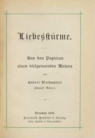 Liebesstürme