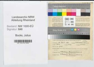 Entnazifizierung Julius Bocks, geb. 25.04.1899 (Lehrer)