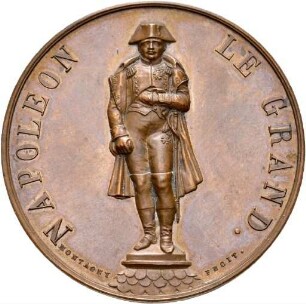 Medaille auf die Wiedererrichtung der Statue Napoleons auf dem Platz Vendôme in Paris 1833