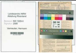Entnazifizierung Hermann Vermeulen , geb. 27.09.1901 (Verw.Angestellter)