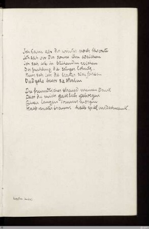Ich kam als der winter noch thronte : [SW I: H4]; [SW I, S. 56/120-121]