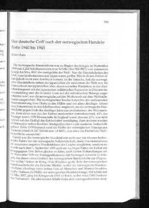 Der deutsche Griff nach der norwegischen Handelsflotte 1940 bis 1945