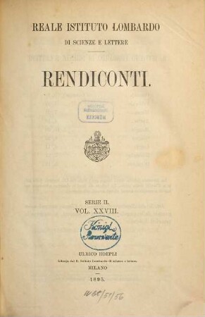 Rendiconti. 28. 1895
