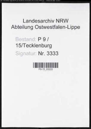 Sterberegister Standesamt Tecklenburg