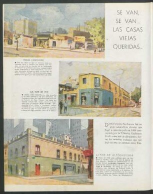 Se van, se van...Las casas viejas queridas...