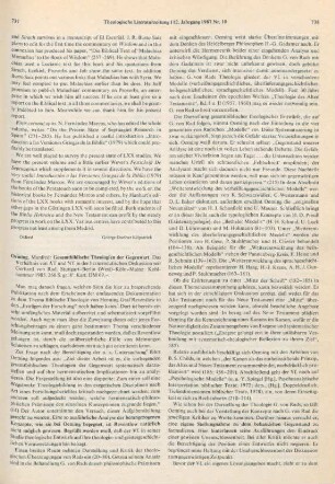 737-739 [Rezension] Oeming, Manfred, Gesamtbiblische Theologien der Gegenwart