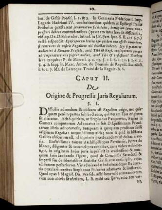 Caput II. De Origine & Progressu Juris Regaliarum.