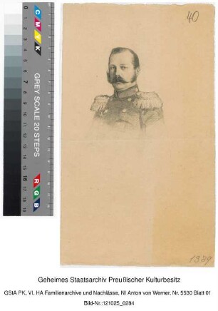Portraitstudie eines Mannes in Uniform