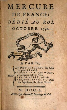 Mercure de France. 1750, 10