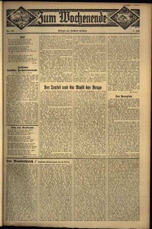 Zweite Ausgabe vom Sonntag, den 07. Juli 1935.