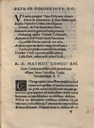 Panegyris R.D. Mathei Ep[iscop]i Gur.