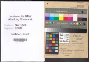 Entnazifizierung Josef Loebbert , geb. 31.01.1906 (Automechaniker)