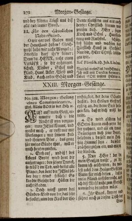 XXIII. Morgen- Gesänge. - XXIV. Abend- Gesänge.