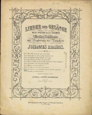 9 Lieder und Gesänge : von Aug. von Platen u. G. F. Daumer ; in Musik gesetzt für 1 Singstimme mit Begl. d. Pianoforte ; op. 32, 9. Wie bist du, meine Königin, durch sanfte Güte wonnevoll!