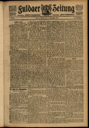 Ausgabe vom Montag, den 09. September 1907.