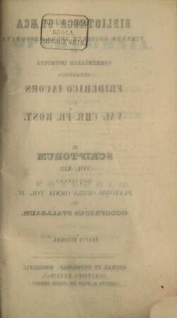 Platonis Opera omnia, Vol. 4, Sect. 1. Phaedrus
