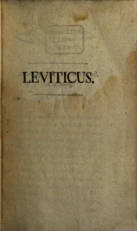 Vulgata Paraphrastica, [3]. Leviticus
