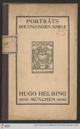 Nr. 55: Lager-Katalog: Porträts der englischen Schule