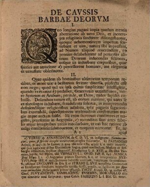De caussis barbae deorum, ex priscarum Graeciae et Latii maxime religionum monimentis